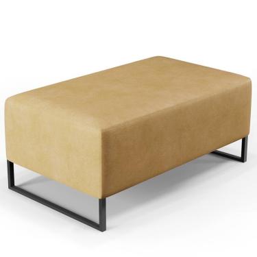 Imagem de Puff Decorativo Para Sala De Estar Cléo W01 Base De Ferro 90 Cm Couríssimo Fendi Lyam Decor