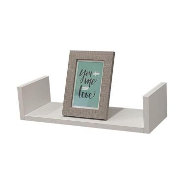 Imagem de Prateleira U 40 X 10cm Branco Suporte Invisivel