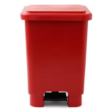 Imagem de Lixeira 100L Retangular C/ Pedal Vermelho Lar Plasticos 255