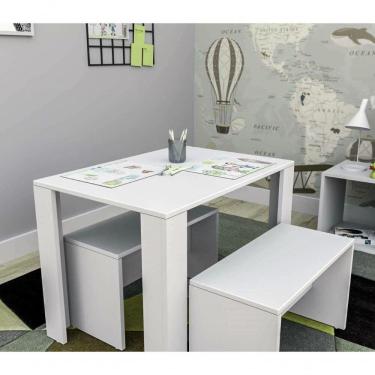 Imagem de Mesa Infantil Com Dois Banquinhos Para Crianças 100% Mdf