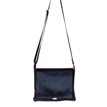 Imagem de Bolsa Feminina Couro Transversal Tiracolo Cor Preto