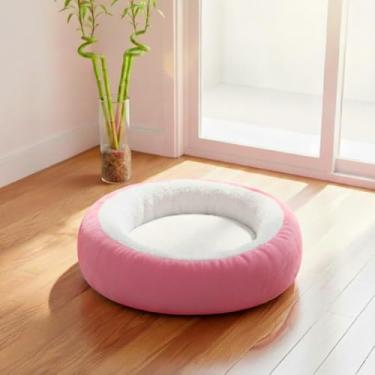 Imagem de Cama Pet Grande，Cama para Gatos Toca， ConfortáVel e LaváVel，Adequado para Gatos e CãEs Dormirem Dentro de Casa(Rosa)