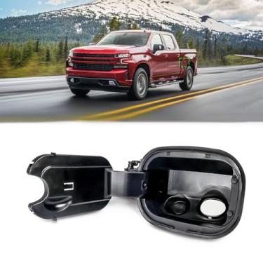 Imagem de DVeiyQuant Caixa de tubo de enchimento de tanque de combustível 84745944 compatível com Chevy Silverado 1500 2019-2025 2025 2019 2025 cama de 2,6 pés apenas gasosa, com tampa de gás bolso para porta
