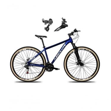 Imagem de Bicicleta Aro 29 Absolute Nero 5 Alumínio 24v Câmbios Shimano Garfo Suspensão Pneu Faixa - Azul Tam.21