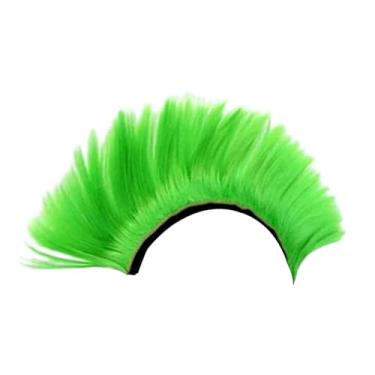 Imagem de JicSuXi Peruca de capacete de motociclista punk reutilizável, peruca de fantasia de fantasia para festa de aniversário, passeios casuais, casamento, capacetes, Verde