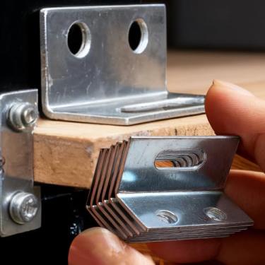 Imagem de 10 peças, pingente de decoração de parede, liga de alumínio, conector de código de ângulo, suporte de canto de painel de alumínio e plástico (grande, 3,5 x 2 x 2 cm)