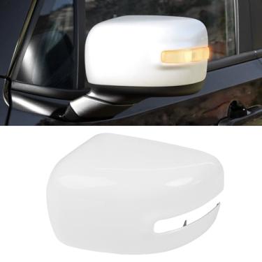 Imagem de Moonlinks Compatível com Jeep Renegade capa de espelho de motorista esquerdo de substituição 2015 2016 2017 2018 2019, tampa de espelho de encaixe do lado esquerdo branco com luz de seta substitui