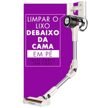 Imagem de LILIN Aspirador de Pó Versatil Sem Fio Superprático i7 com Tubo Flexível, Aspirador vertical leve, Limpe sem sujar as mãos, Bivolt, Ajuste de sucção de três níveis e 8 Acessórios (i7-A)