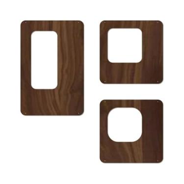 Imagem de Kit 8 Placas Mdf Divisórias de Ambientes Biombos Madeira Sala Quarto Placas Moldura Paredes(Kit 8 Divisórias Amadeirado)