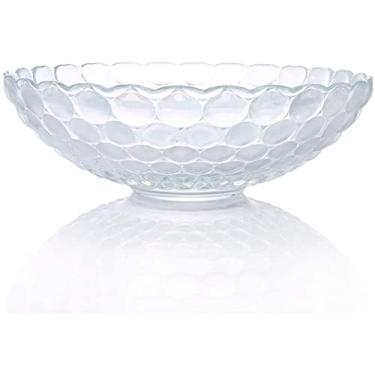 Imagem de Cesta de frutas cestas de armazenamento tigela de frutas tigela de frutas de vidro cristal prato de frutas simples 12"/30 cm, bandeja de compota de frutas secas para casa sala de estar organizador de