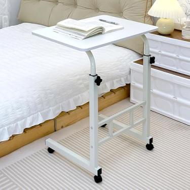 Imagem de Japard Mesa de pé pequena com rodas, mesa de pé móvel, mesa de pé portátil com rodas para caminhada, mesa de computador com altura ajustável, mesa alta