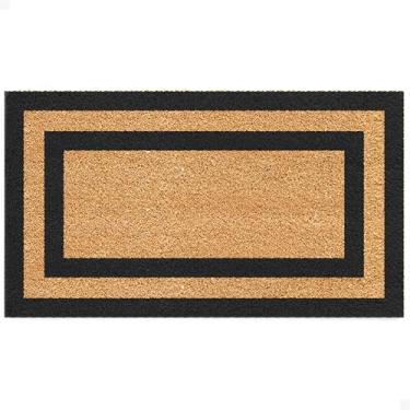 Imagem de THEODORE MAGNUS Tapete de porta - Tapete de boas-vindas para porta da frente com suporte antiderrapante - Capacho de fibra de coco durável - perfeito para entrada externa e tapete de entrada - externo