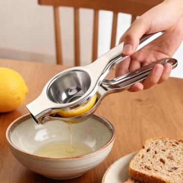 Imagem de Espremedor de limão manual de aço inoxidável, espremedor de frutas e limão, extrator de frutas, coquetéis e bebidas