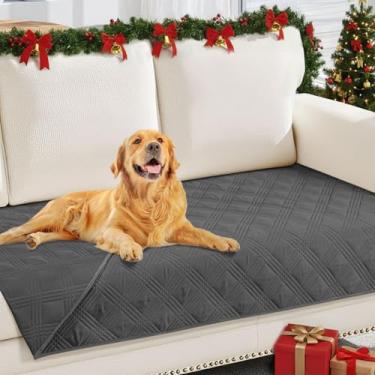 Imagem de hyha Cobertor impermeável para cães, cobertor reversível para cama de animal de estimação, capa de sofá macia para cães lavável, capa de sofá impermeável para sofá e filhotes e gatos, protetor de