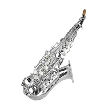 Imagem de Saxofone Bb Saxofone banhado a prata instrumento profissional de sopro de madeira B Sax plano com estojo