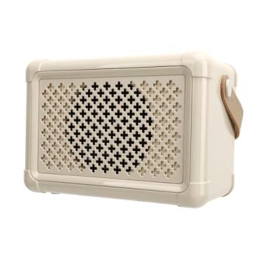 Imagem de Naroote de Alto-falante Portátil de karaokê, Volume Ajustável, 6 Efeitos Sonoros, Mini Alto-falante Multifuncional, Abs para Festa (Branco)