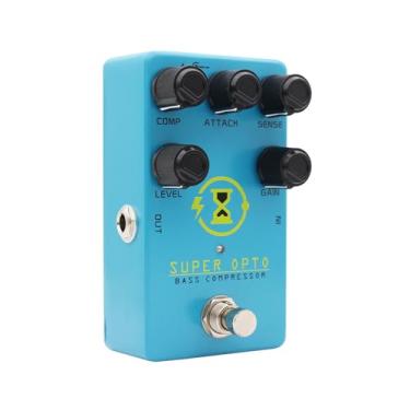 Imagem de SUNGOOYUE Pedal de Compressor, Controle Dinâmico Suave, Aprimoramento de Sustentação, Compressor óptico de Liga Azul, True Bypass para Baixista, Guitarra Elétrica e Baixo