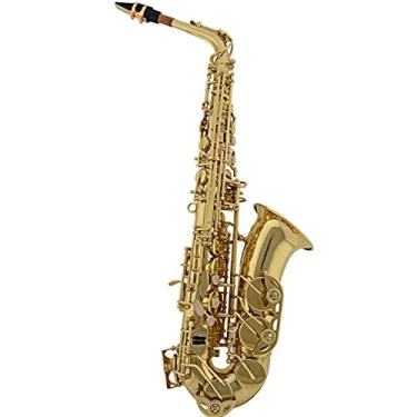 Imagem de Kit de saxofone profissional para saxofone alto E-Flat laca dourada e saxofone para iniciantes