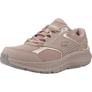 Imagem de Skechers Tênis feminino Go Run Consistent 2.0 Advantage, Acabamento dourado de couro marrom claro, 41