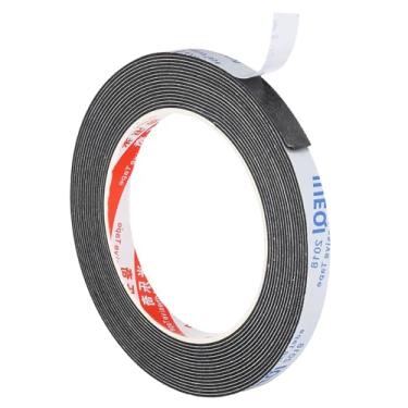 Imagem de Fita de espuma de vedação de 5 m de largura, 10 mm de largura, 1 mm de espessura, tira de vedação de móveis de porta de decapagem para isolamento de tubos de janela, preta