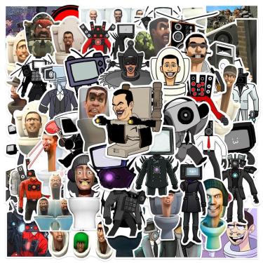 Imagem de Adesivos Skibidis Toilets Anime Cartoon 50 unidades de PVC impermeável