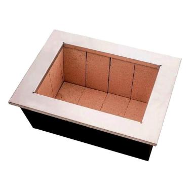 Imagem de Caixa Braseiro Churrasqueira Gourmet Em Aço Inox 60x45x28cm