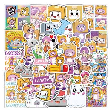 Imagem de Adesivos Lankyboxs, vinil impermeável, anime, 60 unidades/lote, 5-7 cm