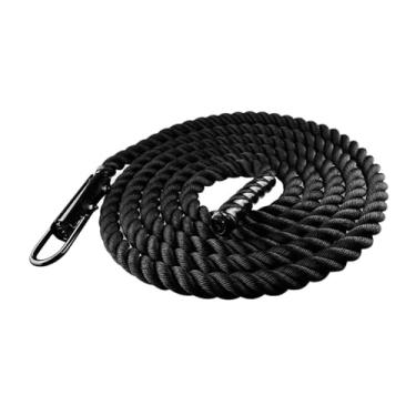 Imagem de Vaveren Corda de escalada para ginásio, corda de exercício para pular, de poliéster para treinamento em casa, para melhorar a força, cordas de treinamento, 9m