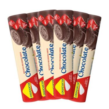 Imagem de Lowçucar Kit 6 Biscoito Recheado Chocolate Zero 120g