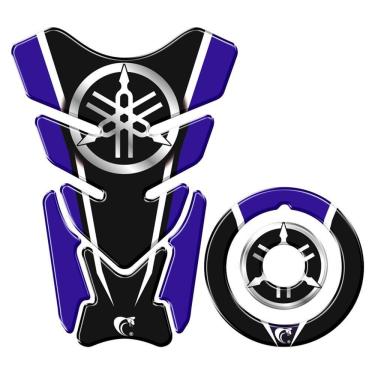 Imagem de Adesivo Protetor Tanque E Bocal Moto Yamaha Diapasão Azul
