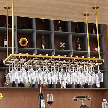 Imagem de APUM Rack de vinho para bar restaurante rack de garrafa de vinho, suporte de taça, suporte de taça, prateleira de decoração de altura ajustável para barras