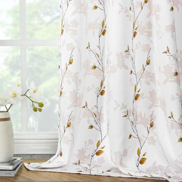 Imagem de Cortinas Joydeco Estampado Floral de 274 cm de Largo para Dormitorio, 