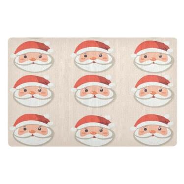 Imagem de STAYTOP Lindo tapete de porta de Papai Noel, entrada externa, 81 x 50 cm, tapete de boas-vindas ao ar livre/interno, tapetes de banho fofos, capacho frontal antiderrapante para entrada, pátio, áreas
