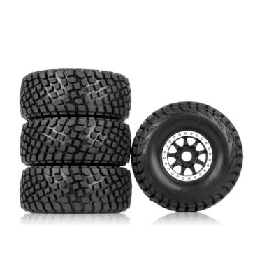 Imagem de PYFORE 1/7 Mojave Desert Short Course Truck Tires Wheel Compatible with TRAXXAS UDR Off-Road Buggy Tire 17MM Adapter Wearable FS 336184 RC Model Car (White)