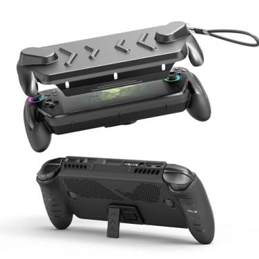 Imagem de EJGAME Full Protective Case Cover Compatible with ASUS ROG Xbox Ally/Ally X,Protective Case with Detachable Front Shell,Frosted Anti-Slip Handheld Design-Black