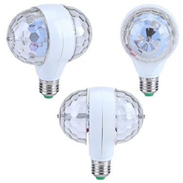 Imagem de Hyuduo Lâmpada Esférica Led Rgb Giratória Com 2 Cabeças, Luz de Palco E27 para Discoteca, Clube, Ktv, Casamento, Com Baixo Consumo de Energia, Alto Brilho (plugue americano)