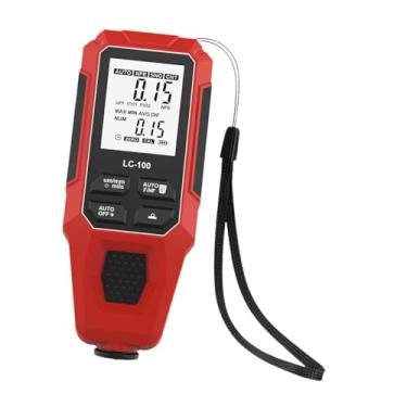 Imagem de oshhni Medidor de espessura de revestimento profissional portátil de 0 a 2000 µm, medidor de profundidade de tinta para pintura automotiva, para oficinas de, Vermelho