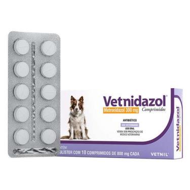 Imagem de Vetnidazol 300 mg para Caes e Gatos 10 Comprimidos - Vetnil
