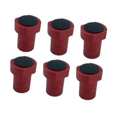 Imagem de Generic Conjunto de 6 grampos de para marcenaria, ideais para posicionamento em trilhos T, Vermelho 20mm