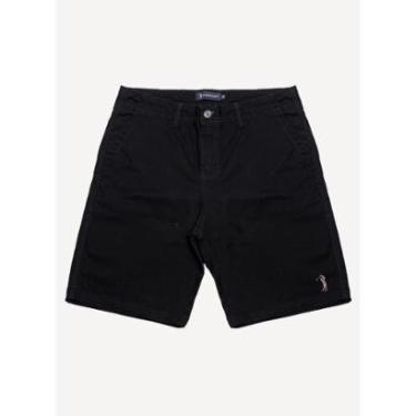 Imagem de Bermuda Sarja Aleatory Lisa Preta-Masculino