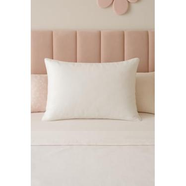 Imagem de Travesseiro Bebê com Enchimento de Silicone, 30x40cm, Kit 4 Peças, Micropercal 200 Fios, Hipoalergênico, Macio, para Berço e Carrinho