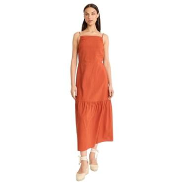 Imagem de The Good Journey Vestido maxi feminino boho gola quadrada sem mangas para convidados de casamento e férias de verão, Especiarias árabes, G