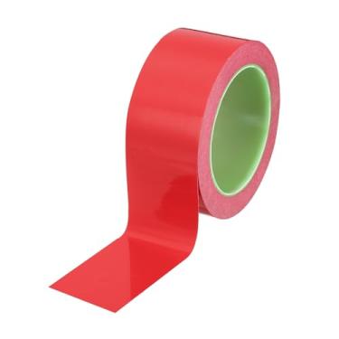 Imagem de PATIKIL Fita de marcação de piso de 4 cm x 30 m, fita autoadesiva de segurança de aviso para paredes, pisos, tubos, equipamentos ao ar livre, vermelha