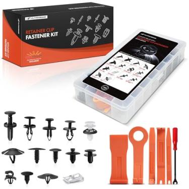 Imagem de A-Premium Kit de clipe de retentor de carro de 140 peças (tipo 11) compatível com Dodge Charger 2011-2023, painel de acabamento de porta de para-choque para-choque com pino de pressão automático