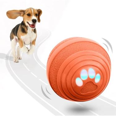 Imagem de Bola de brinquedo interativa para cães – Brinquedo inteligente para cães pequenos e médios, bola de movimento automático, gira e quica, TPU durável + capa de policarbonato
