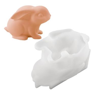 Imagem de Moldes de silicone de coelho da Páscoa | Moldes de cimento de silicone 3D, moldes de cimento para decoração de casa, para professores de arte, amadores criativos, entusiastas de artesanato, eventos