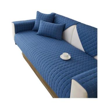 Imagem de Capa De Sofá Antiderrapante Lisa E Acolchoada Protetor De Móveis Para 