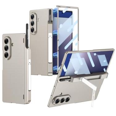 Imagem de LYJSMGZ Capa magnética para Samsung Galaxy Z Fold 7, proteção de dobradiça integrada com membrana à prova de choque, capa protetora de corpo inteiro, cinza, Z Fold 7