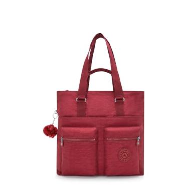 Imagem de Kipling Bolsa feminina India, Vermelho descolado, 14.75''L x 15.25''H x 7''D, Kipling Bolsa feminina India