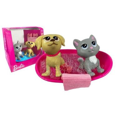 Imagem de Mini Pets Barbie Hora do Banho com Banheira e Acessórios  Mini Gata e 